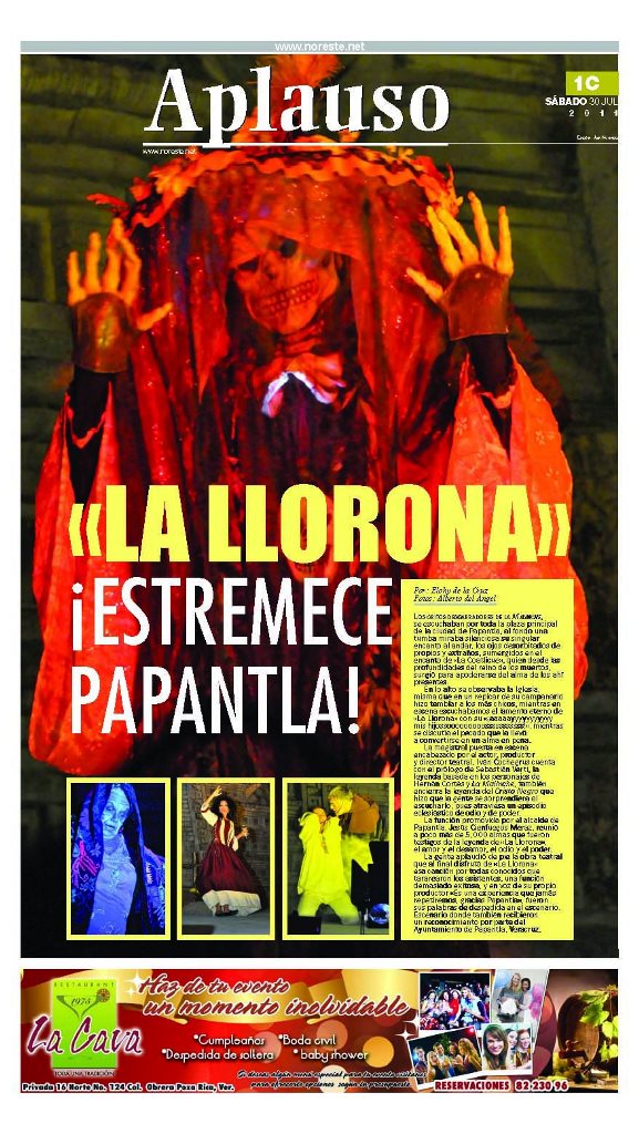 Nota de prensa La Llorona